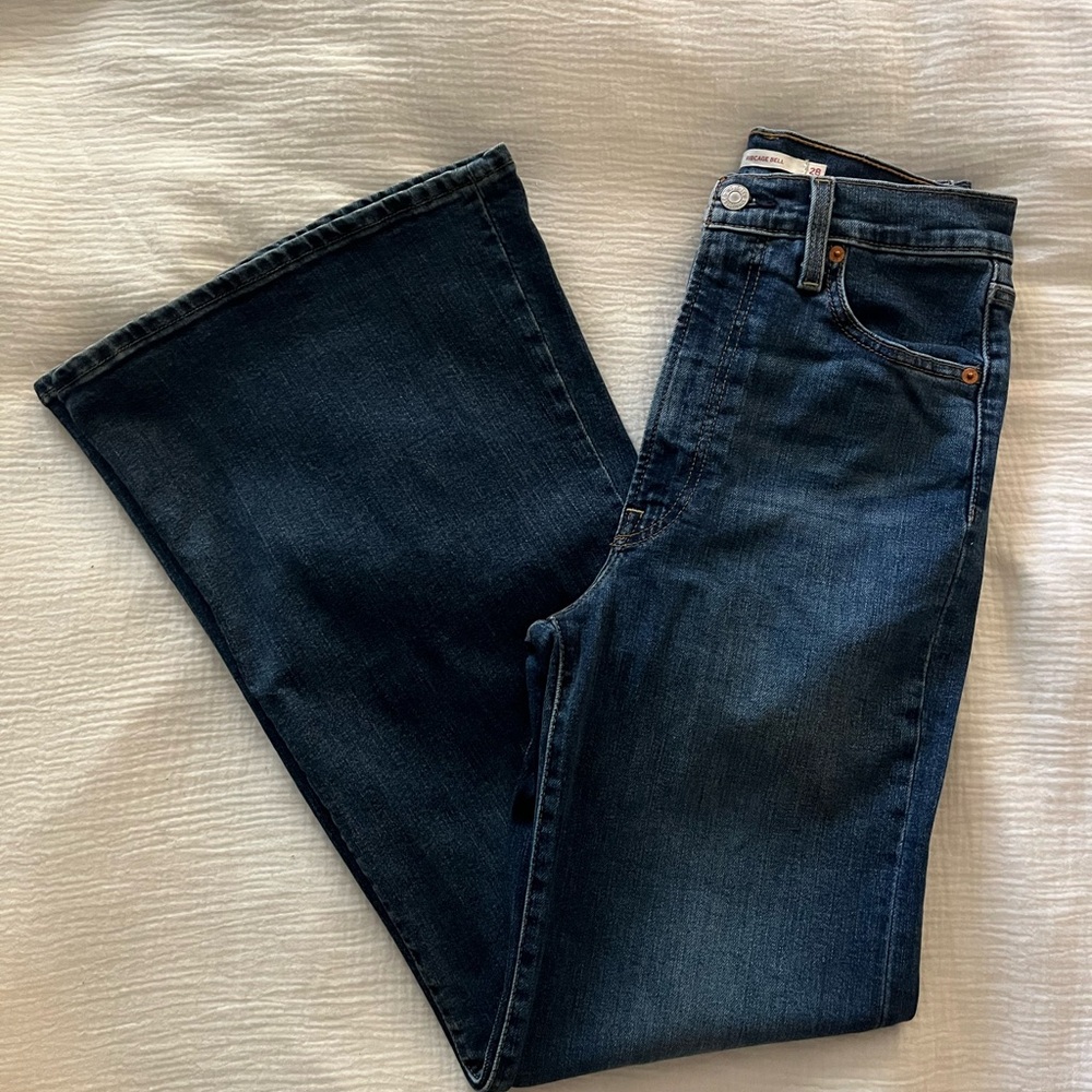 Levi's Ribcage Bell Dark Blue Jeans